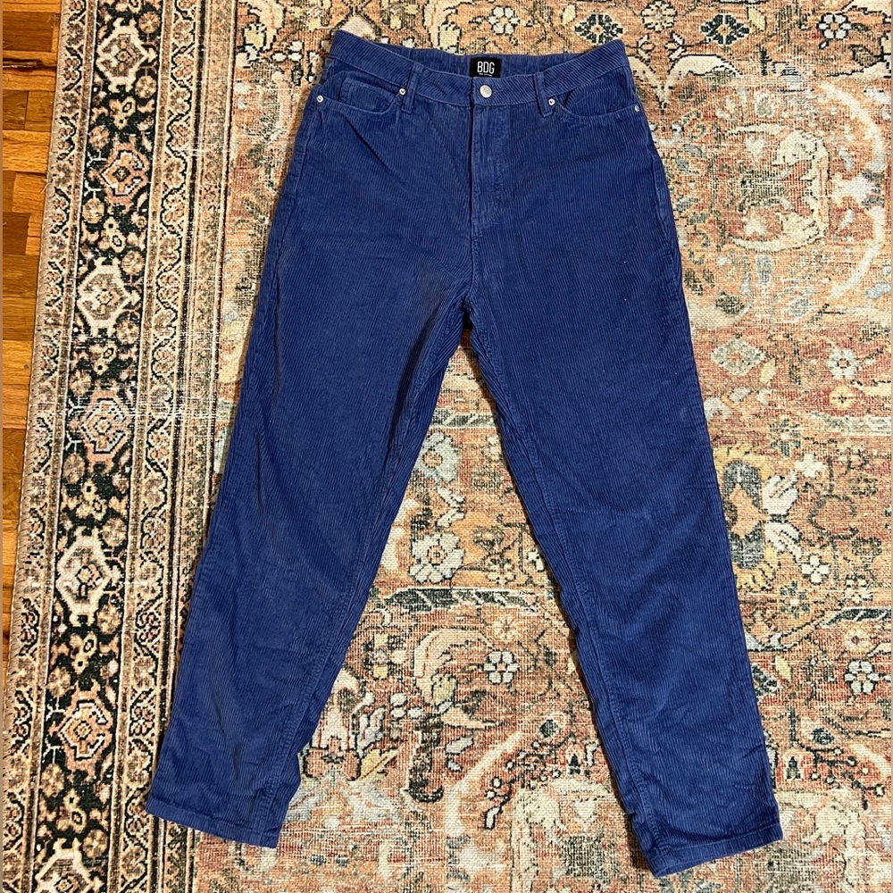 BDG Mom High Rise Size 30 Corduroy-Style Pants (Blue)
